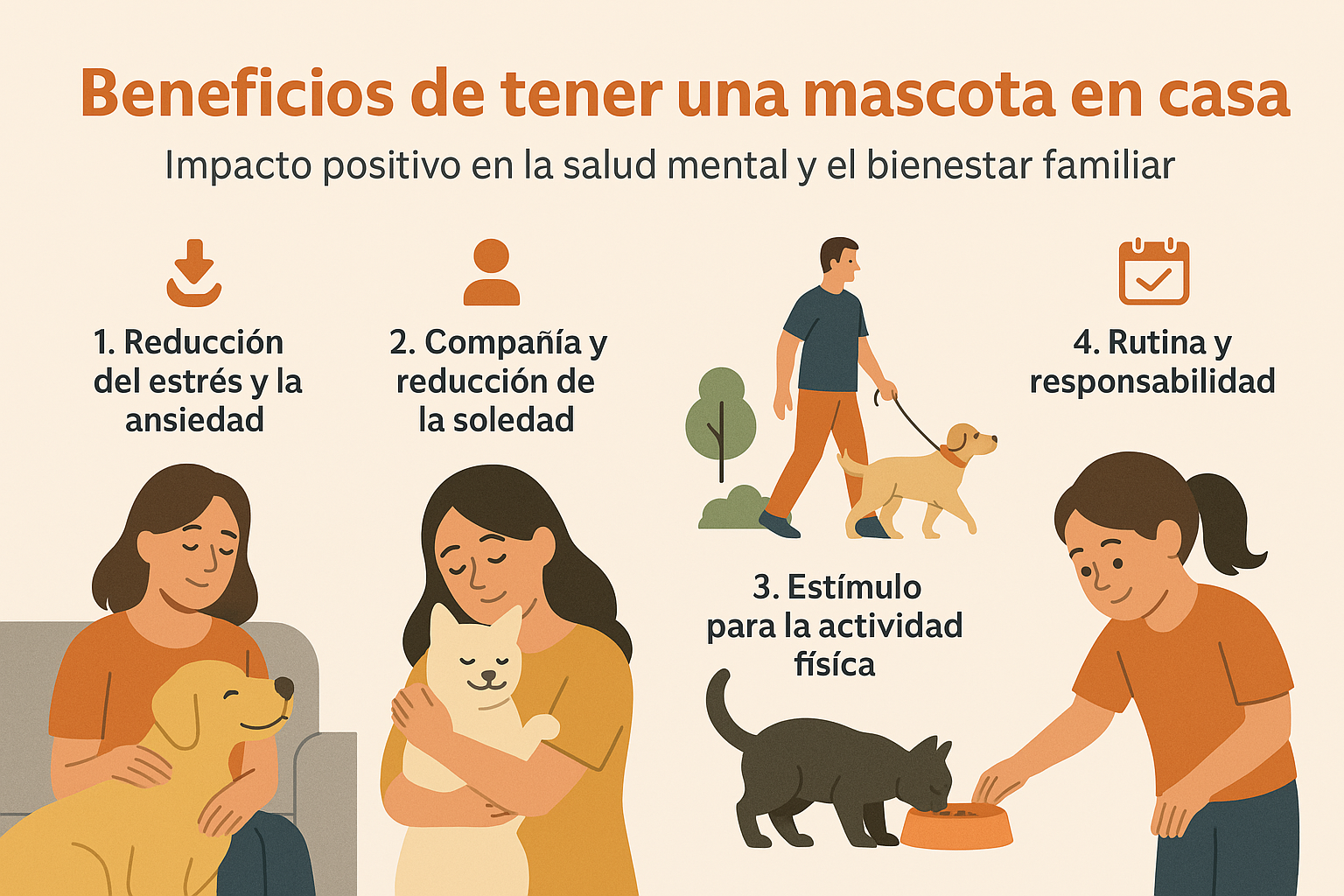 Beneficios de tener una mascota en casa